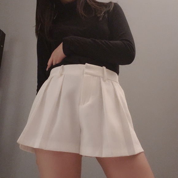 White Polyester Shorts - Picture 2 of 7